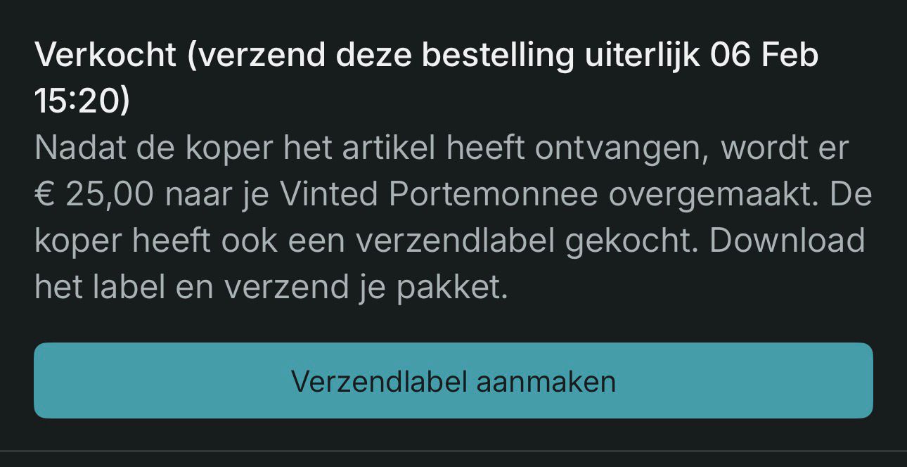 Maand 1 — Vinted bewijs