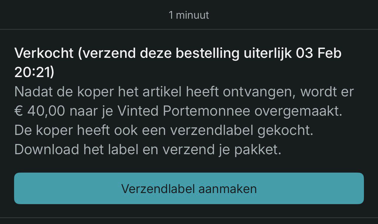 Maand 2 — Vinted bewijs