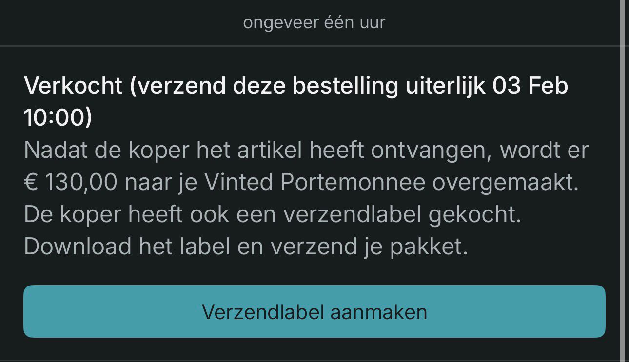 Maand 3 — Vinted bewijs