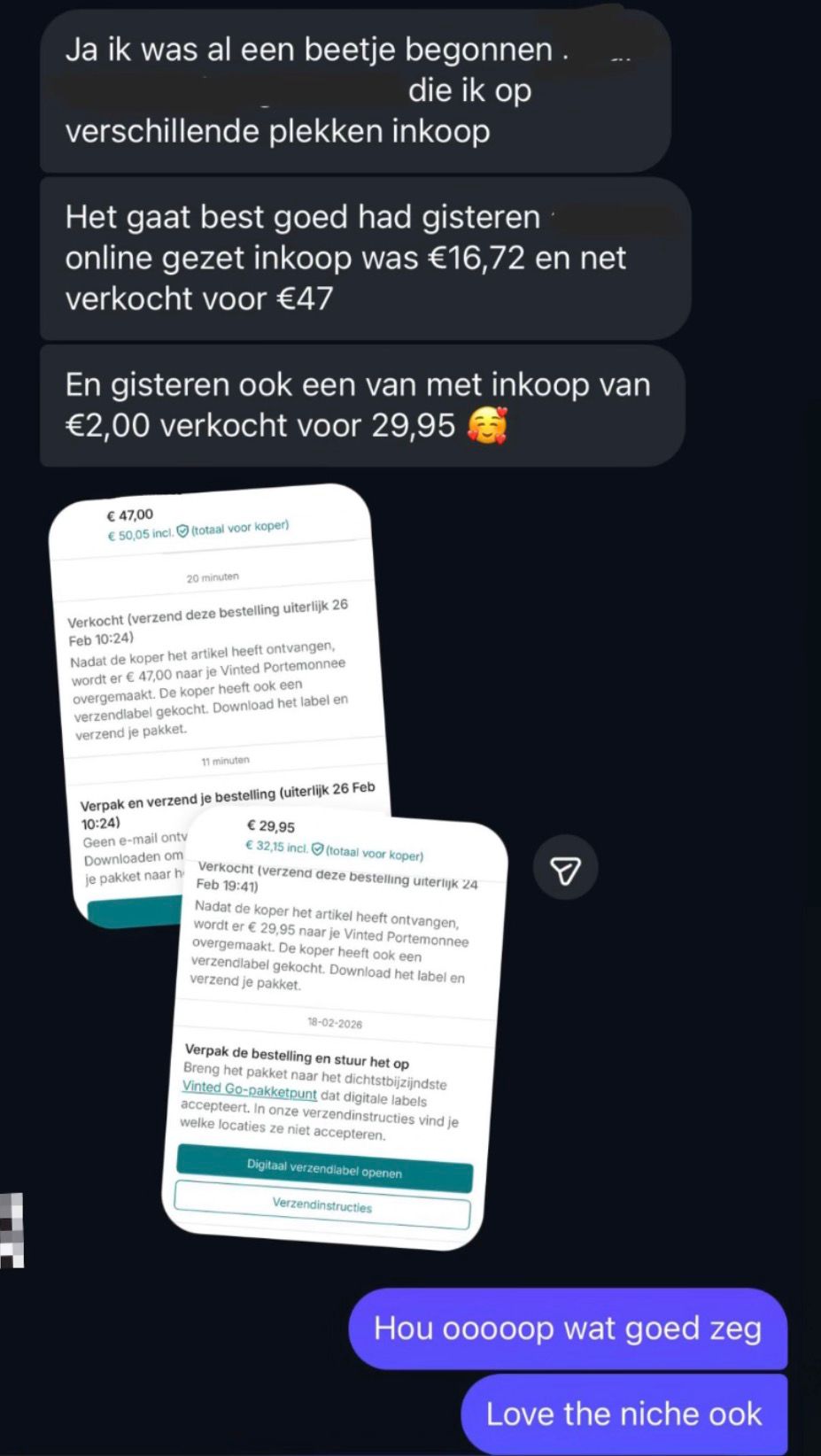 WhatsApp-bericht van een tevreden cursist