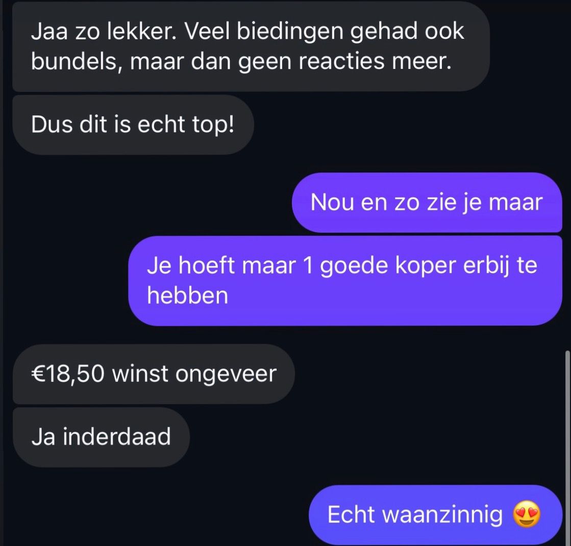 WhatsApp-bericht van een tevreden cursist
