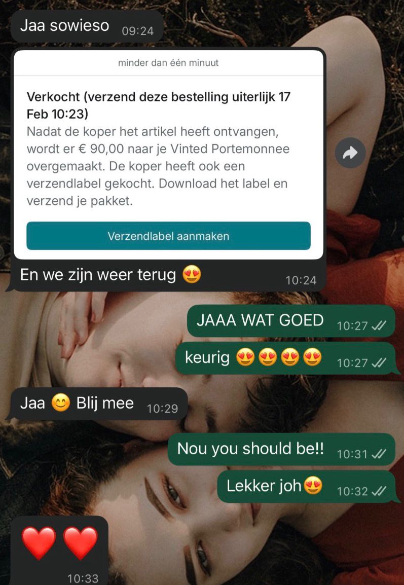 WhatsApp-bericht van een tevreden cursist