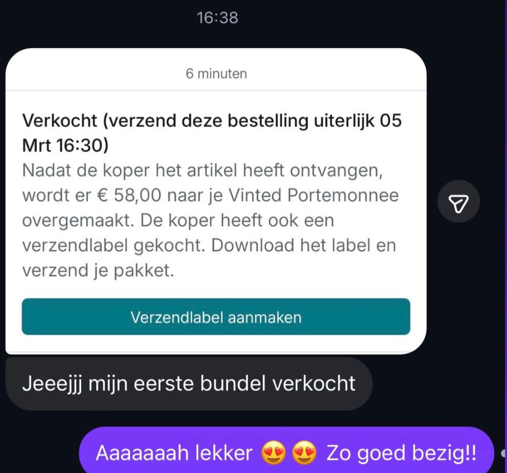 WhatsApp-bericht van een tevreden cursist