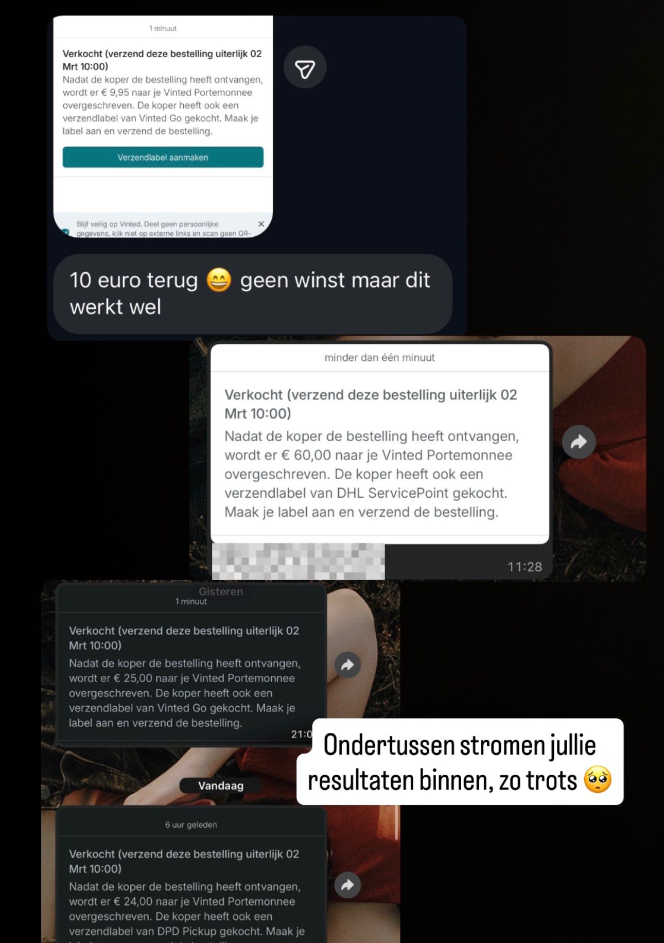 WhatsApp-bericht van een tevreden cursist