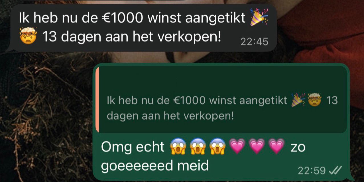 WhatsApp-bericht: nieuw dagrecord van € 440