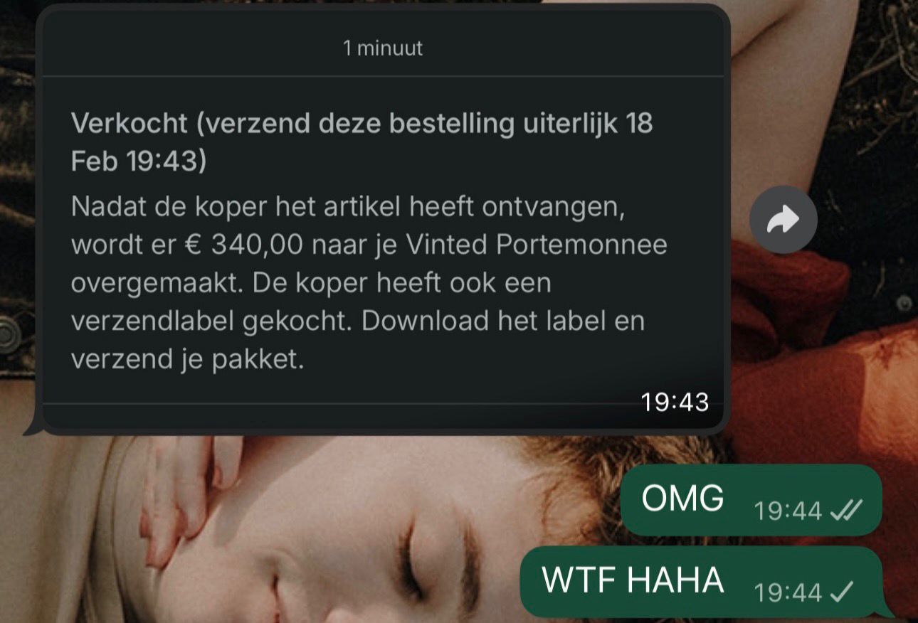 WhatsApp-bericht: € 1000 winst in 13 dagen
