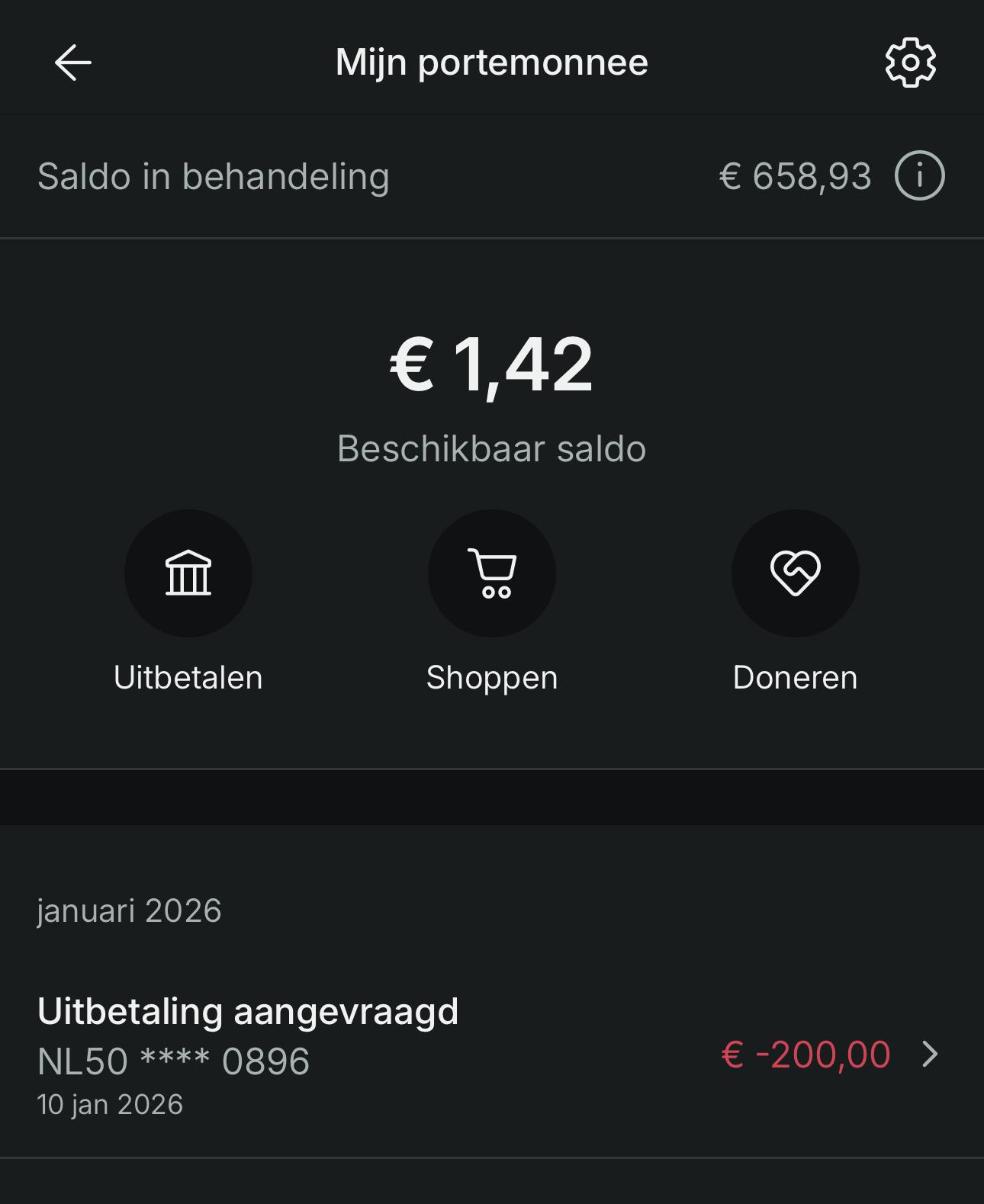 Maand 2 — Vinted bewijs